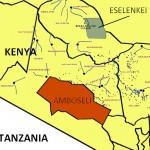 Amboseli med Eselenkei-reservatet. Klicka för större bild!