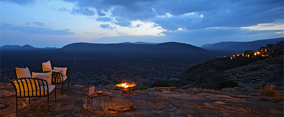 Utsikt över Samburu från Saruni Safari Lodge